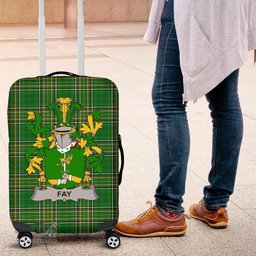Irish Fay or O'Fee Coat of Arms Family Crest Ireland Luggage Cover Irish National Tartan Irish County Luggage Cover