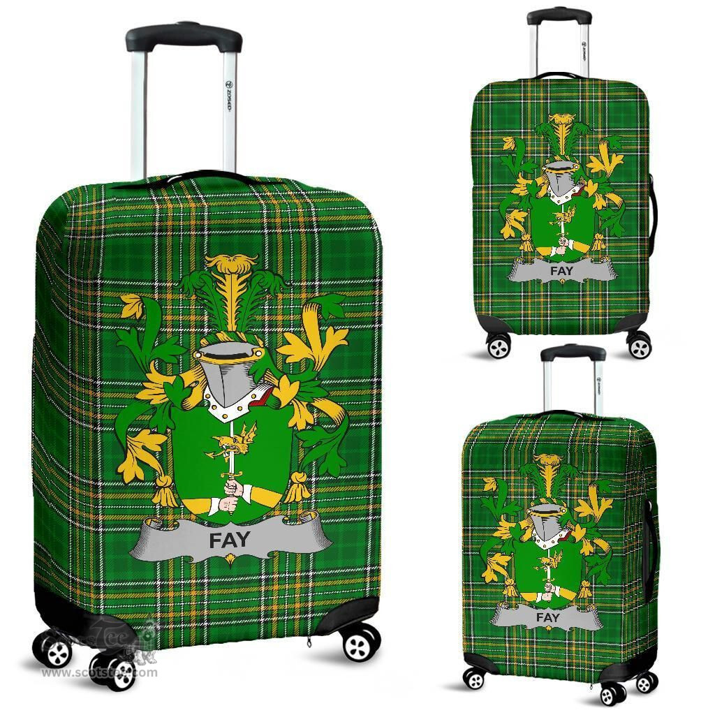 Irish Fay or O'Fee Coat of Arms Family Crest Ireland Luggage Cover Irish National Tartan Irish County Luggage Cover