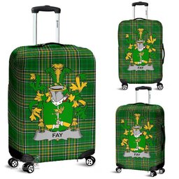 Irish Fay or O'Fee Coat of Arms Family Crest Ireland Luggage Cover Irish National Tartan Irish County Luggage Cover