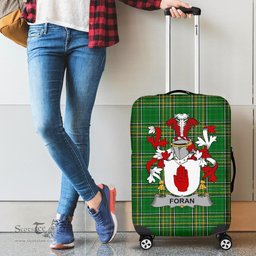 Irish Foran or O'Foran Coat of Arms Family Crest Ireland Luggage Cover Irish National Tartan Irish County Luggage Cover