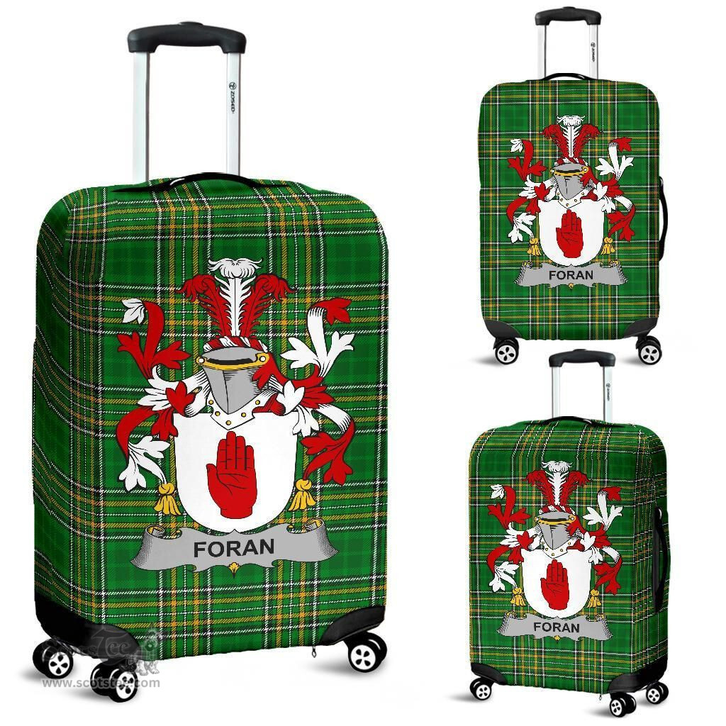 Irish Foran or O'Foran Coat of Arms Family Crest Ireland Luggage Cover Irish National Tartan Irish County Luggage Cover