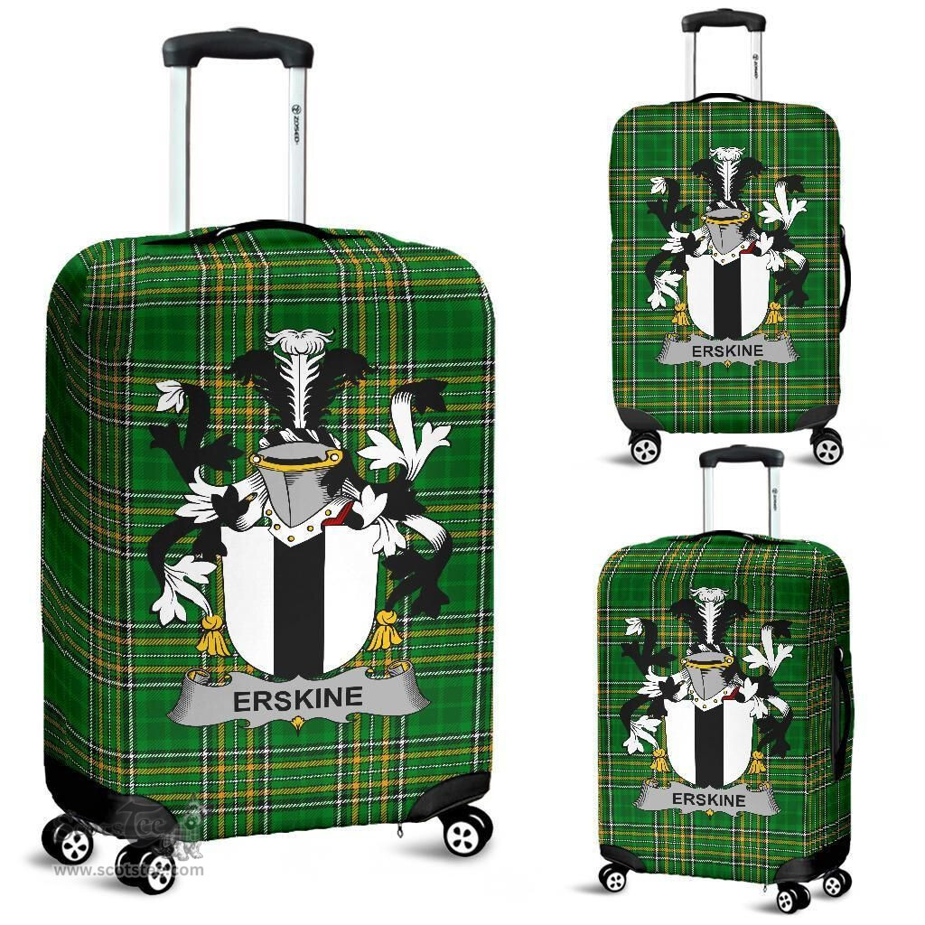 Irish Erskine Coat of Arms Family Crest Ireland Luggage Cover Irish National Tartan Irish County Luggage Cover