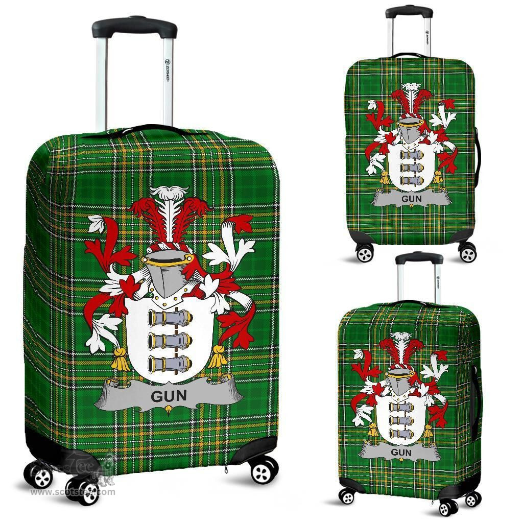 Irish Gun Coat of Arms Family Crest Ireland Luggage Cover Irish National Tartan Irish County Luggage Cover