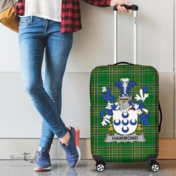 Irish Hammond Coat of Arms Family Crest Ireland Luggage Cover Irish National Tartan Irish County Luggage Cover