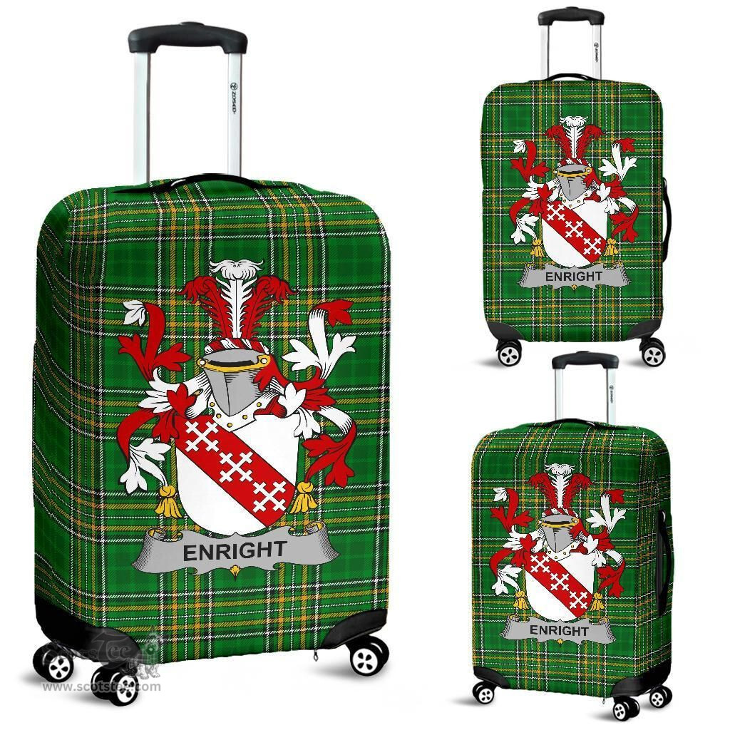Irish Enright Coat of Arms Family Crest Ireland Luggage Cover Irish National Tartan Irish County Luggage Cover
