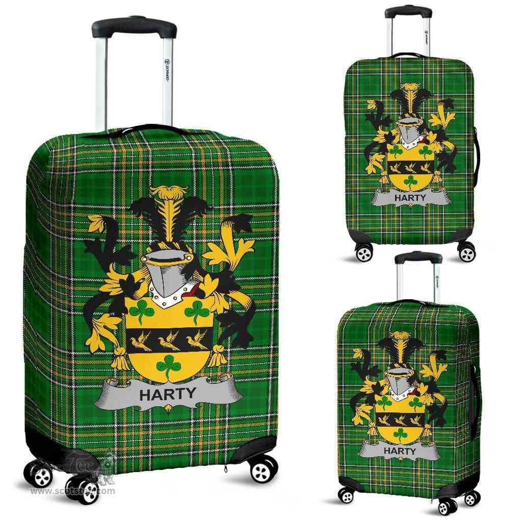 Irish Harty or O'Haherty Coat of Arms Family Crest Ireland Luggage Cover Irish National Tartan Irish County Luggage Cover