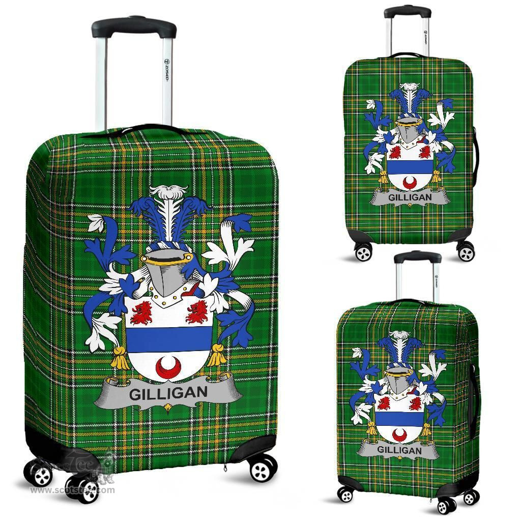 Irish Gilligan or McGilligan Coat of Arms Family Crest Ireland Luggage Cover Irish National Tartan Irish County Luggage Cover