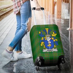 Irish Fahey or O'Fahy Coat of Arms Family Crest Ireland Luggage Cover Irish National Tartan Irish County Luggage Cover