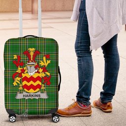 Irish Harkins or O'Harkin Coat of Arms Family Crest Ireland Luggage Cover Irish National Tartan Irish County Luggage Cover
