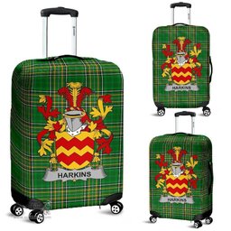 Irish Harkins or O'Harkin Coat of Arms Family Crest Ireland Luggage Cover Irish National Tartan Irish County Luggage Cover