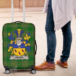 Irish Fisher Coat of Arms Family Crest Ireland Luggage Cover Irish National Tartan Irish County Luggage Cover