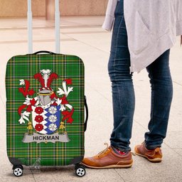 Irish Hickman Coat of Arms Family Crest Ireland Luggage Cover Irish National Tartan Irish County Luggage Cover