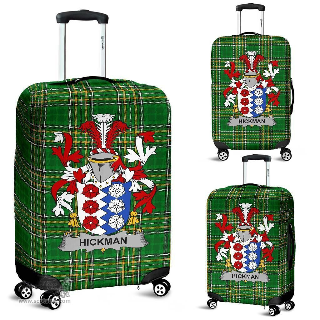 Irish Hickman Coat of Arms Family Crest Ireland Luggage Cover Irish National Tartan Irish County Luggage Cover