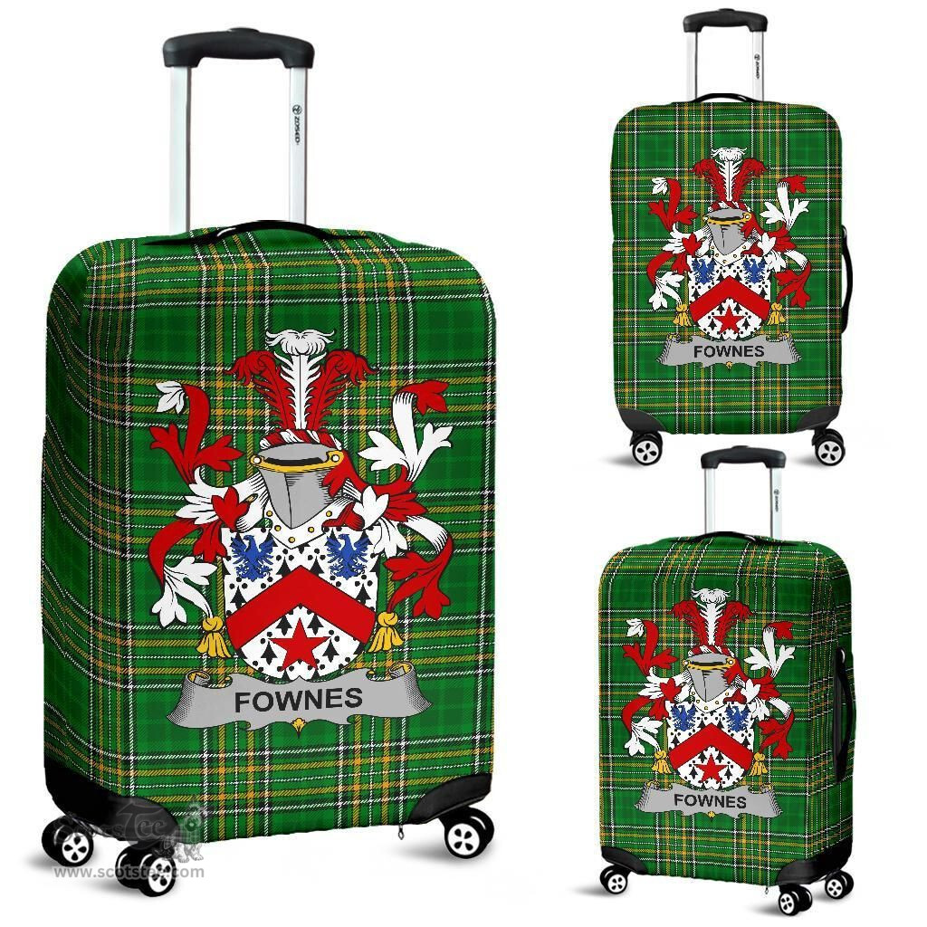 Irish Fownes Coat of Arms Family Crest Ireland Luggage Cover Irish National Tartan Irish County Luggage Cover
