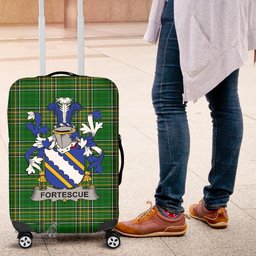 Irish Fortescue Coat of Arms Family Crest Ireland Luggage Cover Irish National Tartan Irish County Luggage Cover