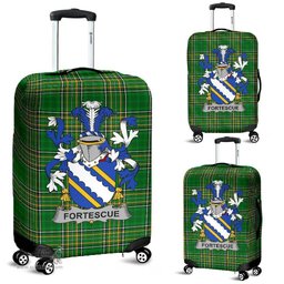 Irish Fortescue Coat of Arms Family Crest Ireland Luggage Cover Irish National Tartan Irish County Luggage Cover