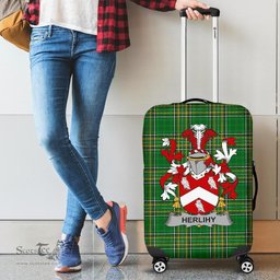 Irish Herlihy or O'Herlihy Coat of Arms Family Crest Ireland Luggage Cover Irish National Tartan Irish County Luggage Cover