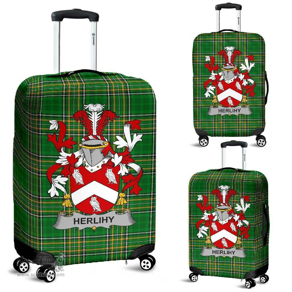 Irish Herlihy or O'Herlihy Coat of Arms Family Crest Ireland Luggage Cover Irish National Tartan Irish County Luggage Cover