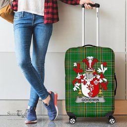 Irish Goodwin Coat of Arms Family Crest Ireland Luggage Cover Irish National Tartan Irish County Luggage Cover