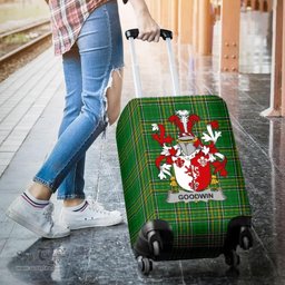 Irish Goodwin Coat of Arms Family Crest Ireland Luggage Cover Irish National Tartan Irish County Luggage Cover