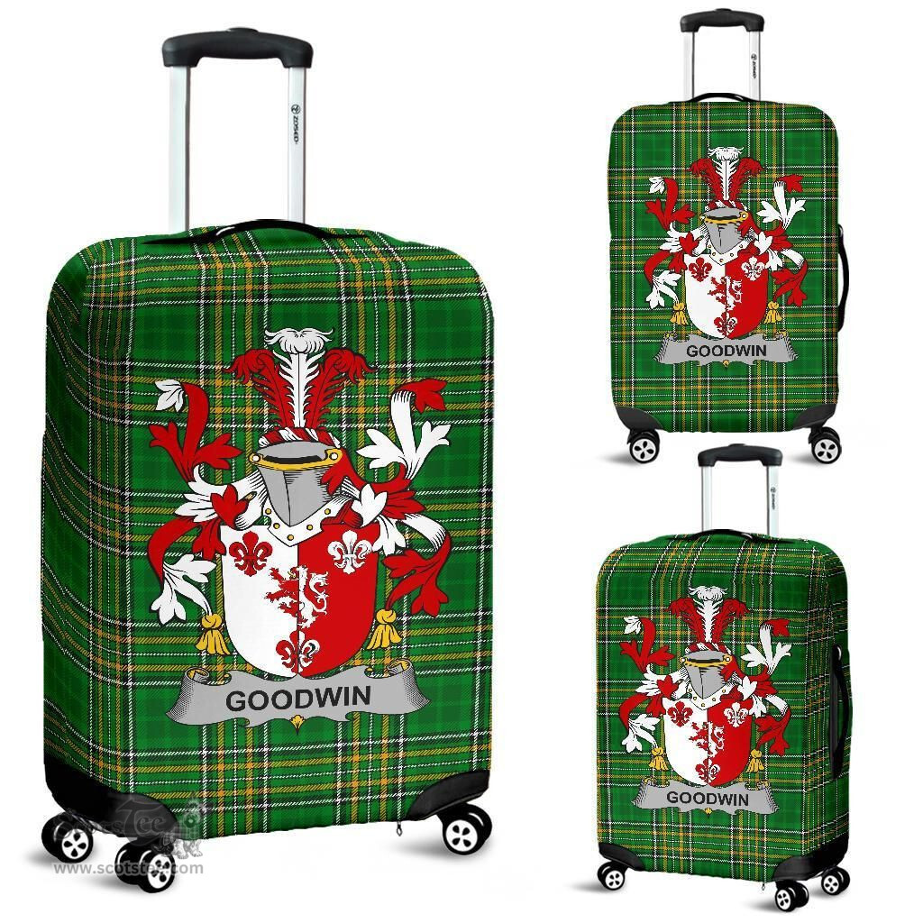 Irish Goodwin Coat of Arms Family Crest Ireland Luggage Cover Irish National Tartan Irish County Luggage Cover