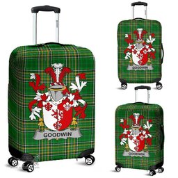 Irish Goodwin Coat of Arms Family Crest Ireland Luggage Cover Irish National Tartan Irish County Luggage Cover