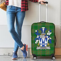Irish Ferris Coat of Arms Family Crest Ireland Luggage Cover Irish National Tartan Irish County Luggage Cover