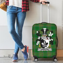 Irish Finglas Coat of Arms Family Crest Ireland Luggage Cover Irish National Tartan Irish County Luggage Cover