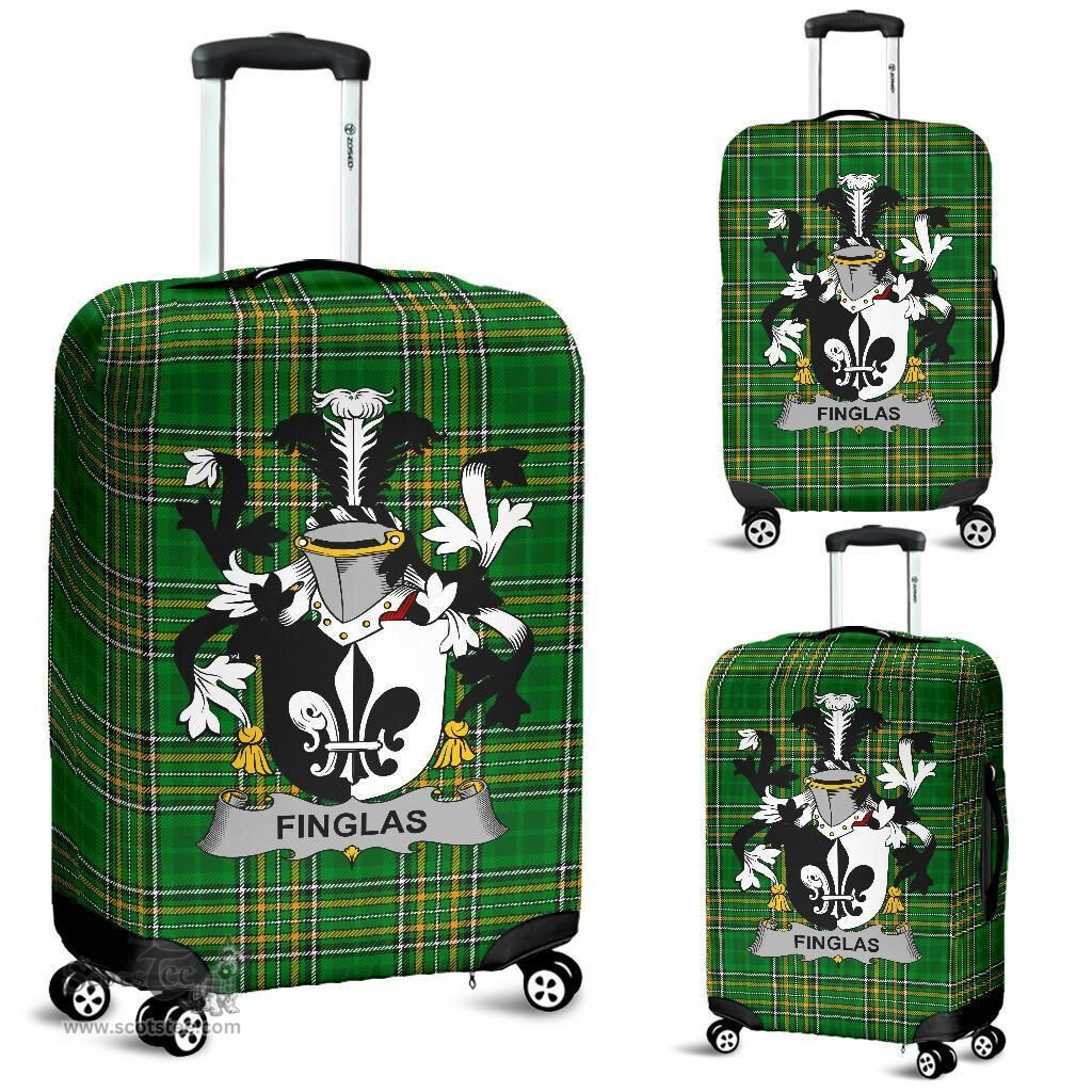 Irish Finglas Coat of Arms Family Crest Ireland Luggage Cover Irish National Tartan Irish County Luggage Cover