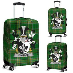 Irish Finglas Coat of Arms Family Crest Ireland Luggage Cover Irish National Tartan Irish County Luggage Cover
