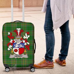Irish Henry or O'Henry Coat of Arms Family Crest Ireland Luggage Cover Irish National Tartan Irish County Luggage Cover