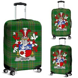 Irish Henry or O'Henry Coat of Arms Family Crest Ireland Luggage Cover Irish National Tartan Irish County Luggage Cover