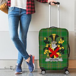 Irish Giggins Coat of Arms Family Crest Ireland Luggage Cover Irish National Tartan Irish County Luggage Cover