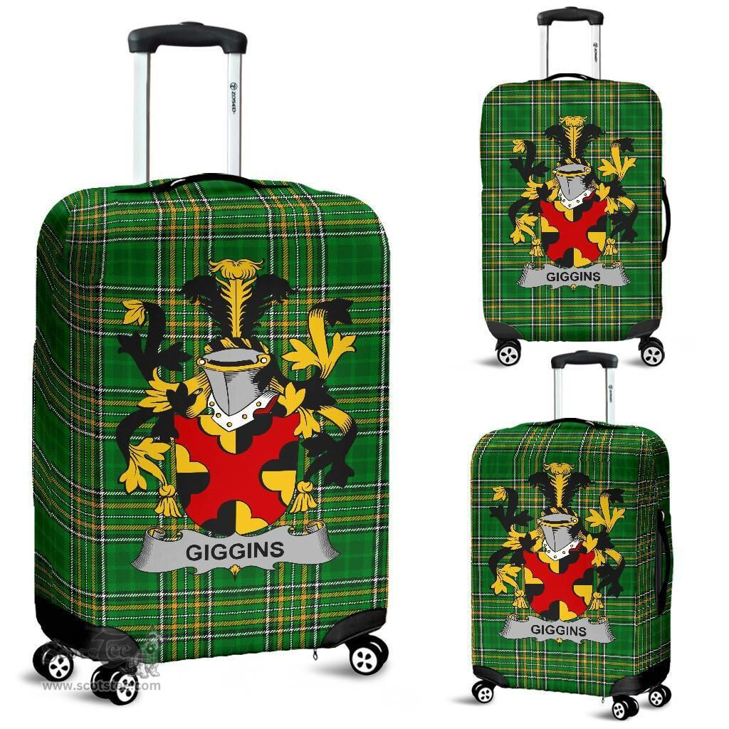 Irish Giggins Coat of Arms Family Crest Ireland Luggage Cover Irish National Tartan Irish County Luggage Cover