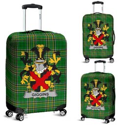 Irish Giggins Coat of Arms Family Crest Ireland Luggage Cover Irish National Tartan Irish County Luggage Cover