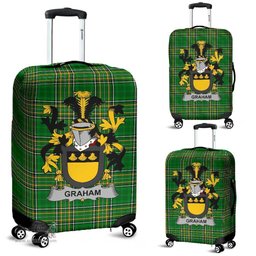 Irish Graham or Grahan Coat of Arms Family Crest Ireland Luggage Cover Irish National Tartan Irish County Luggage Cover
