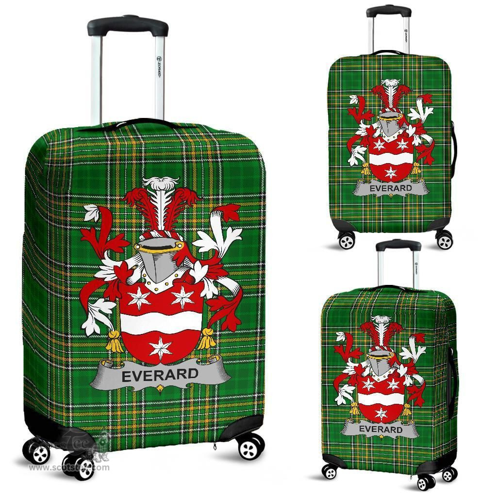 Irish Everard Coat of Arms Family Crest Ireland Luggage Cover Irish National Tartan Irish County Luggage Cover