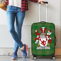 Irish Fox Coat of Arms Family Crest Ireland Luggage Cover Irish National Tartan Irish County Luggage Cover