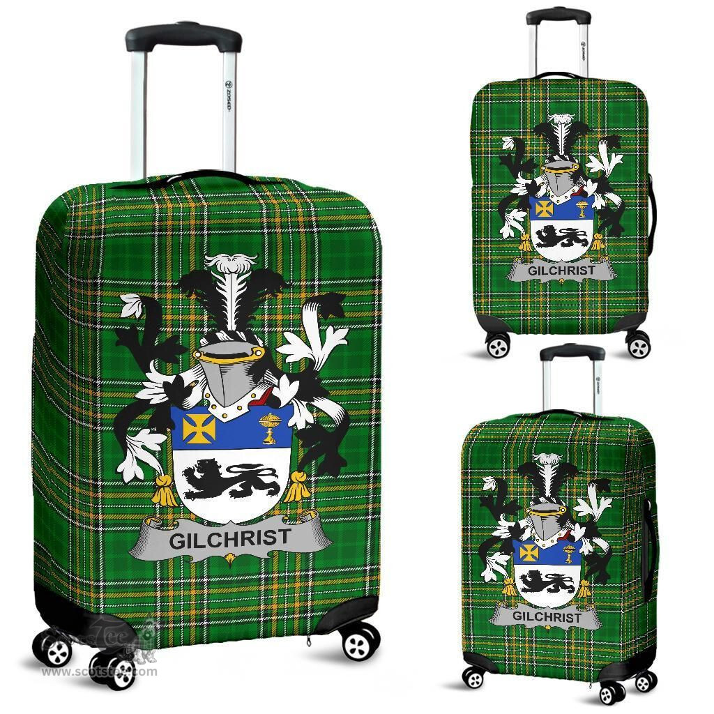 Irish Gilchrist or McGilchrist Coat of Arms Family Crest Ireland Luggage Cover Irish National Tartan Irish County Luggage Cover
