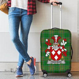 Irish Freeman Coat of Arms Family Crest Ireland Luggage Cover Irish National Tartan Irish County Luggage Cover