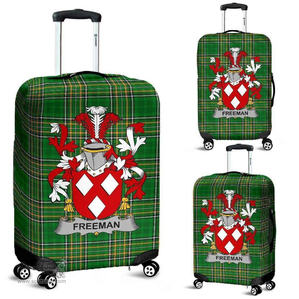 Irish Freeman Coat of Arms Family Crest Ireland Luggage Cover Irish National Tartan Irish County Luggage Cover