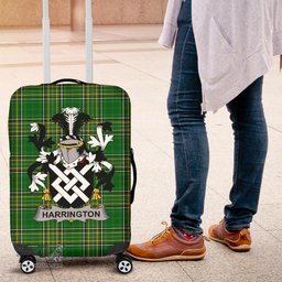 Irish Harrington Coat of Arms Family Crest Ireland Luggage Cover Irish National Tartan Irish County Luggage Cover