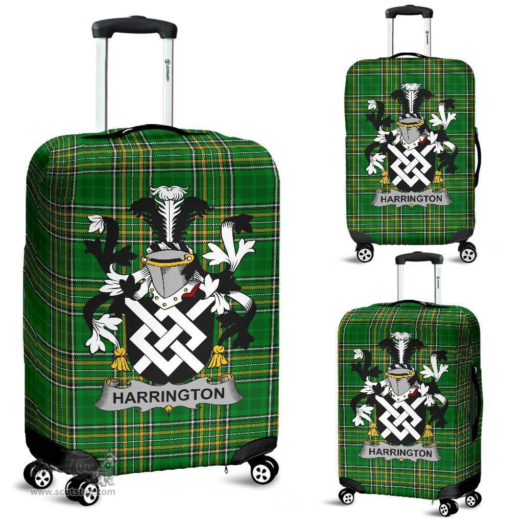 Irish Harrington Coat of Arms Family Crest Ireland Luggage Cover Irish National Tartan Irish County Luggage Cover