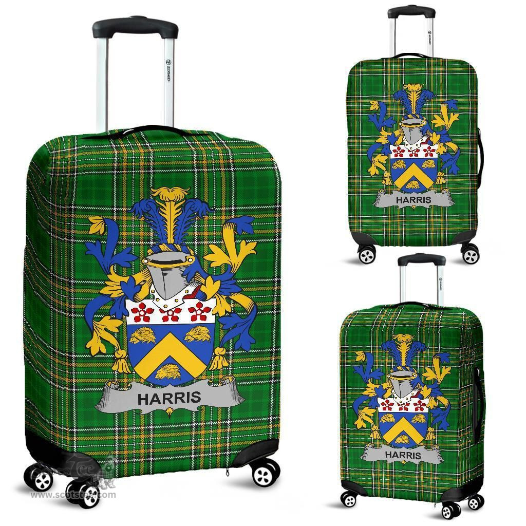 Irish Harris Coat of Arms Family Crest Ireland Luggage Cover Irish National Tartan Irish County Luggage Cover