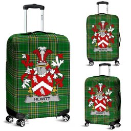 Irish Hewitt Coat of Arms Family Crest Ireland Luggage Cover Irish National Tartan Irish County Luggage Cover