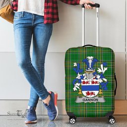 Irish Gannon or McGannon Coat of Arms Family Crest Ireland Luggage Cover Irish National Tartan Irish County Luggage Cover