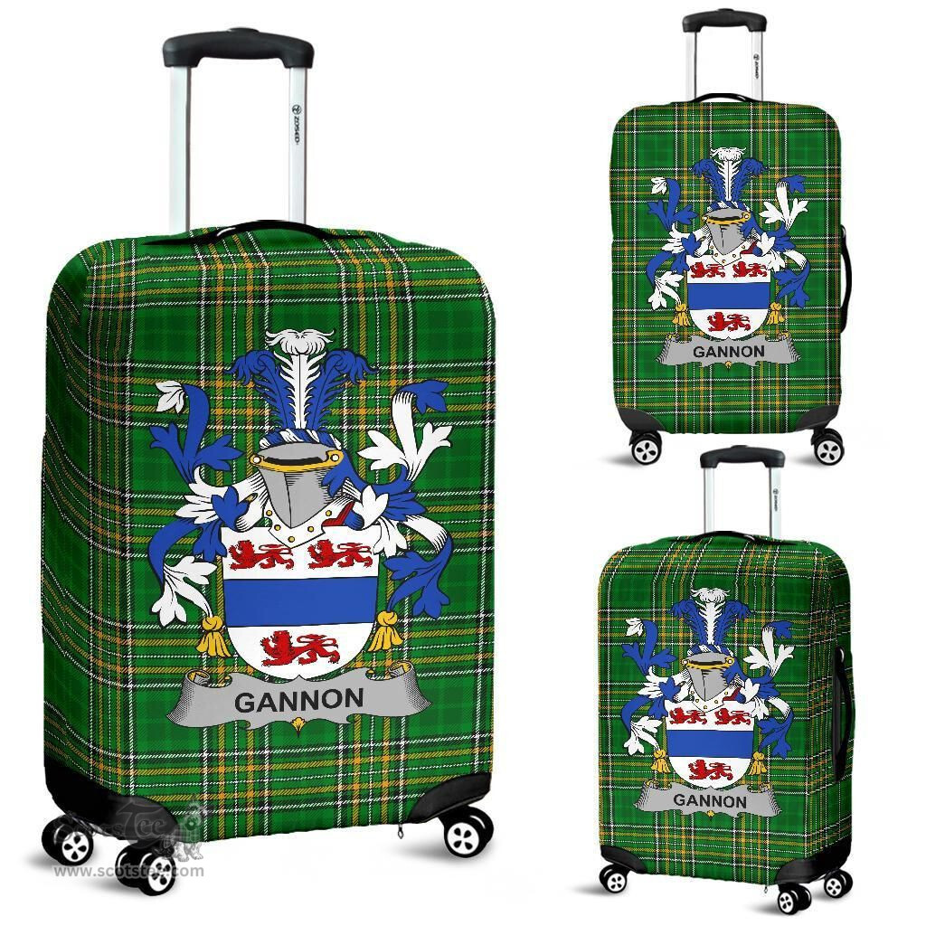 Irish Gannon or McGannon Coat of Arms Family Crest Ireland Luggage Cover Irish National Tartan Irish County Luggage Cover