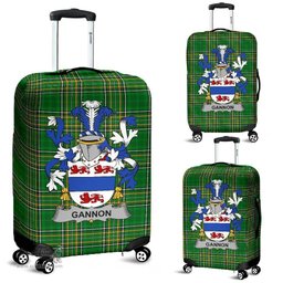 Irish Gannon or McGannon Coat of Arms Family Crest Ireland Luggage Cover Irish National Tartan Irish County Luggage Cover
