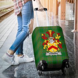 Irish Fanning Coat of Arms Family Crest Ireland Luggage Cover Irish National Tartan Irish County Luggage Cover