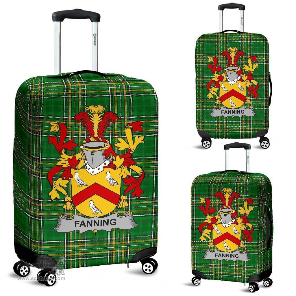 Irish Fanning Coat of Arms Family Crest Ireland Luggage Cover Irish National Tartan Irish County Luggage Cover